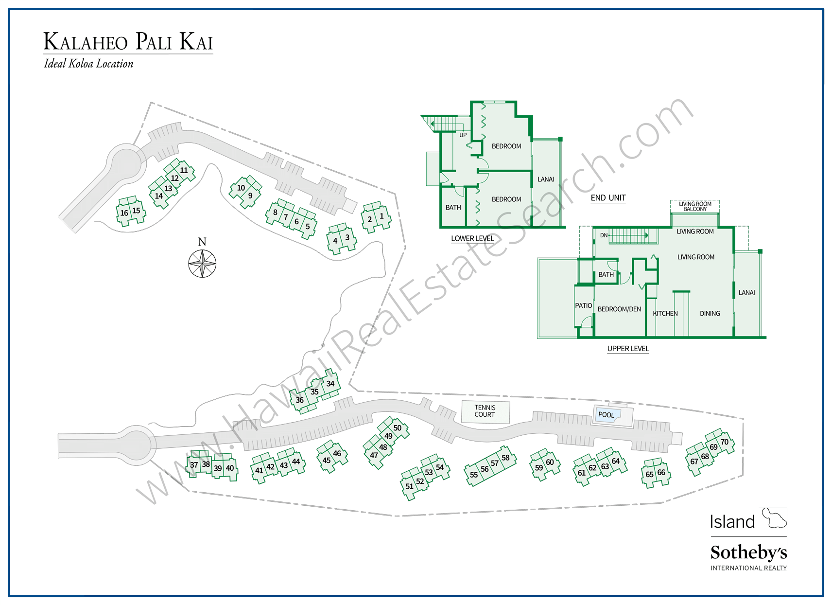 Kalaheo Pali Kai Map and Floor Plan